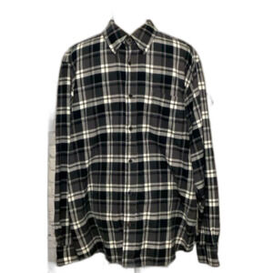 Vintage Weatherproof Shirt Men’s Size XL Color Black White Long Sleeve Flannel
